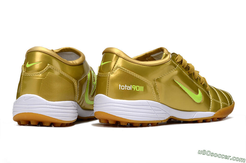 Nike Total 90 II TF Artificial Turf Soccer Shoes - Gold/Yellow/White 6
