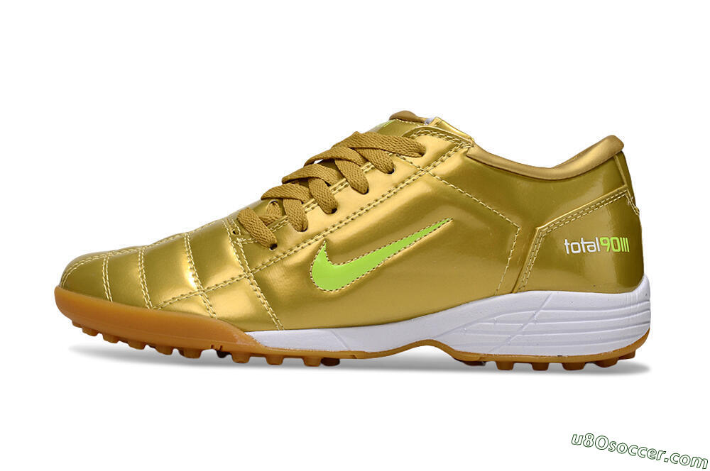 Nike Total 90 II TF Artificial Turf Soccer Shoes - Gold/Yellow/White 2