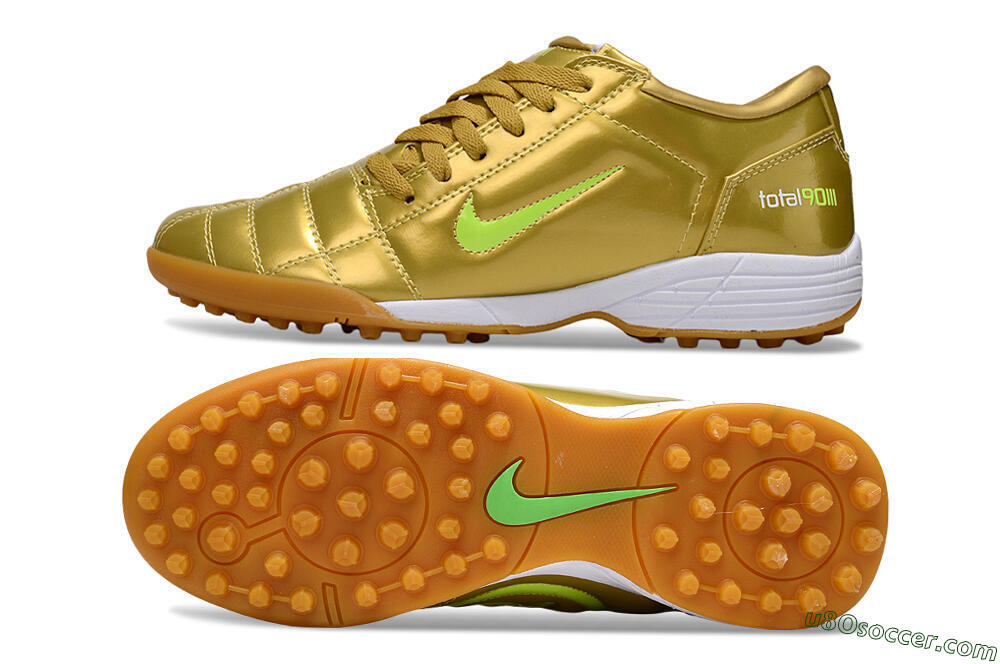 Nike Total 90 II TF Artificial Turf Soccer Shoes - Gold/Yellow/White 0