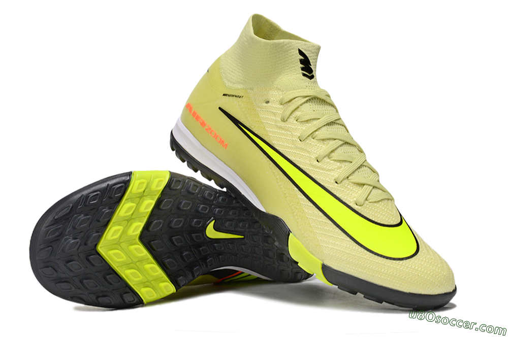 Nike Air Zoom Mercurial Superfly 10 Elite TF Artificial Turf Soccer Shoes - Brown/Yellow/Black 0