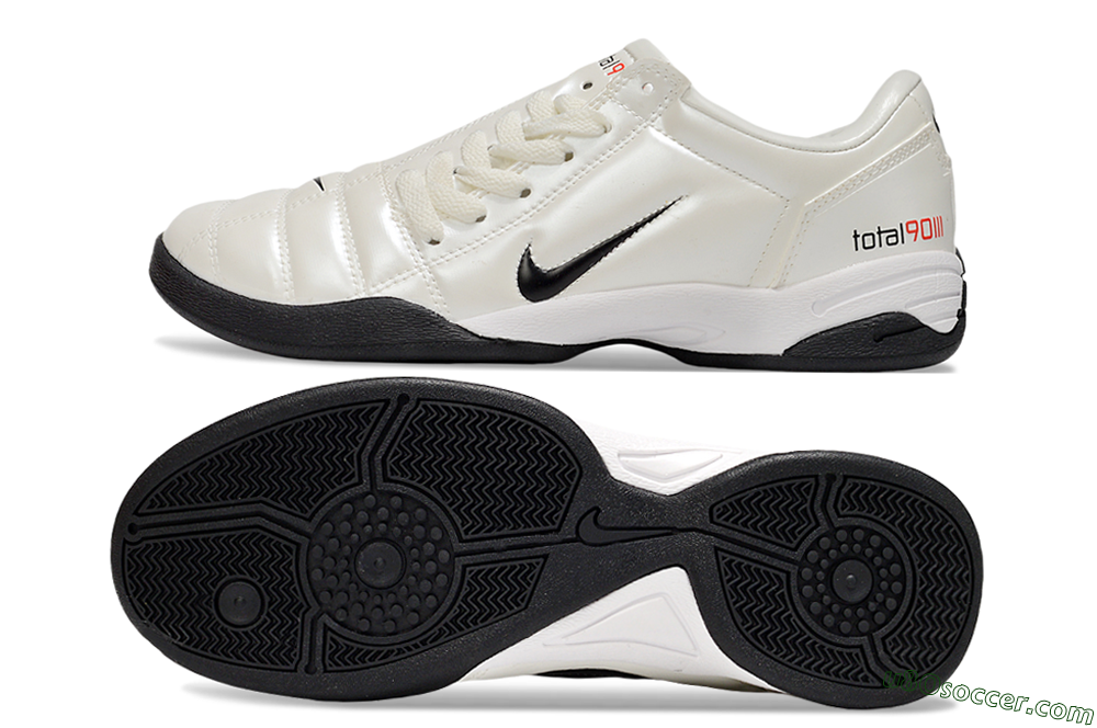 Nike Total 90 II IC Indoor & Futsal Soccer Shoes - Beige/Black/White 0