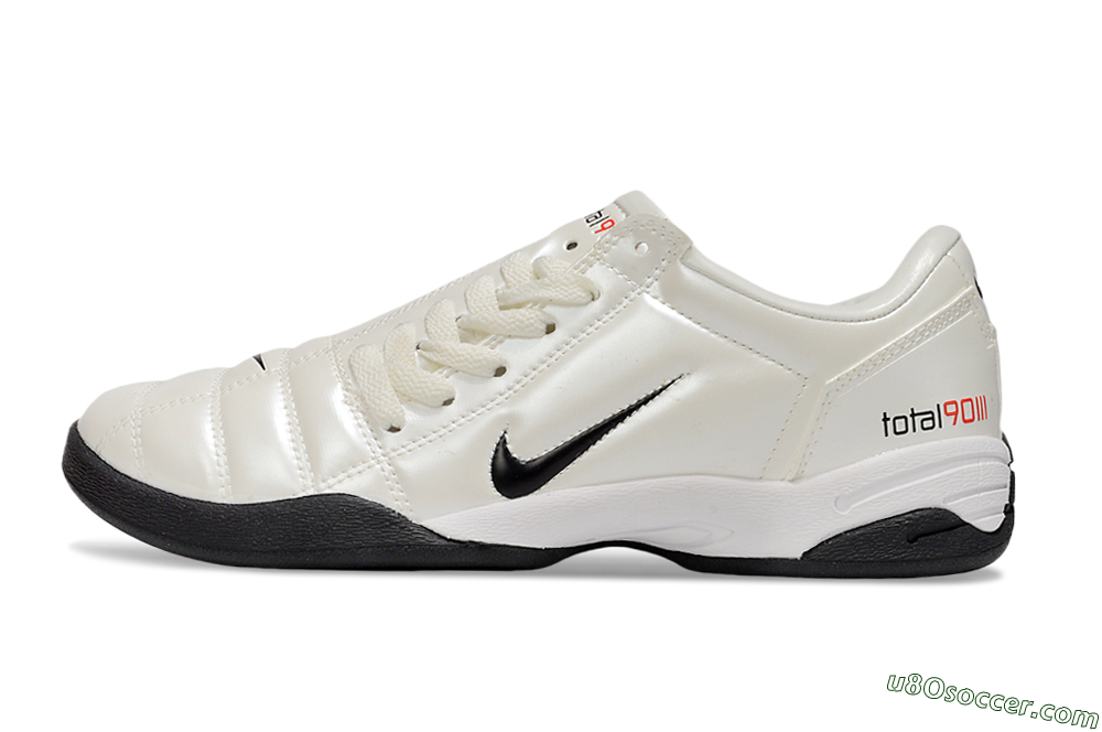 Nike Total 90 II IC Indoor & Futsal Soccer Shoes - Beige/Black/White 2