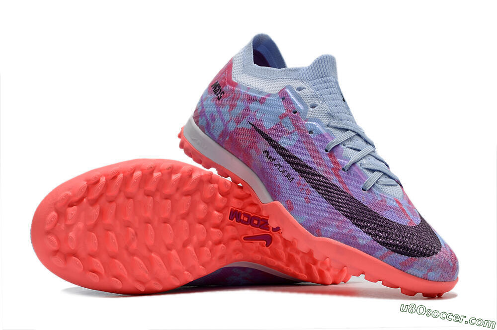 Nike Air Zoom Mercurial Vapor 16 Elite TF Artificial Turf Soccer Shoes - Jade/Purple/Red 0