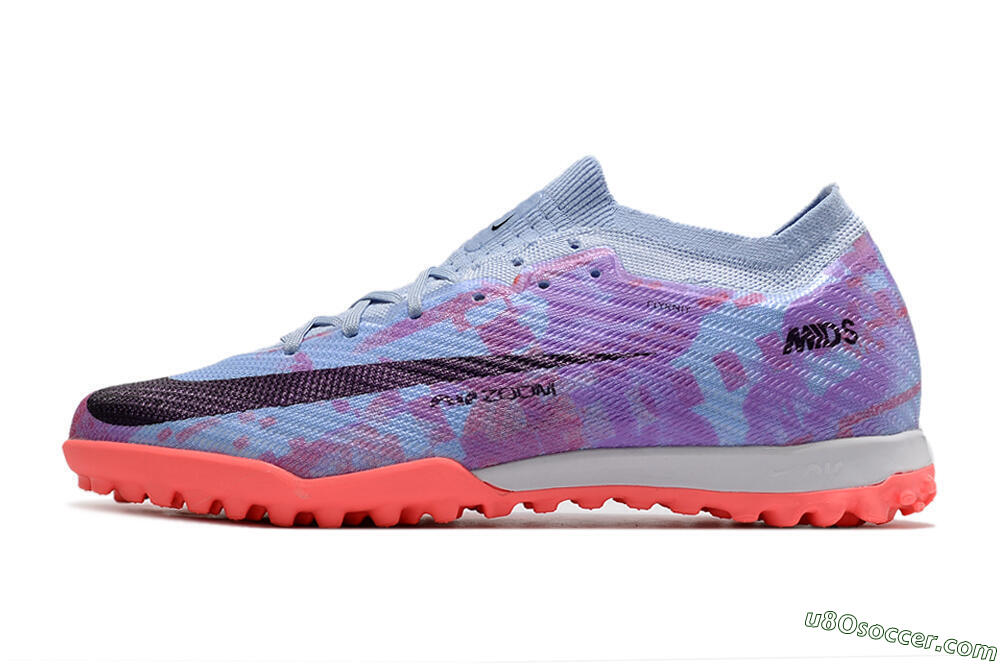 Nike Air Zoom Mercurial Vapor 16 Elite TF Artificial Turf Soccer Shoes - Jade/Purple/Red 2
