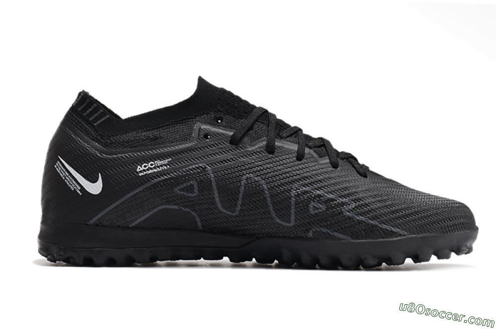 Nike Air Zoom Mercurial Vapor 16 Elite TF Artificial Turf Soccer Shoes - Black/White/Yellow 5