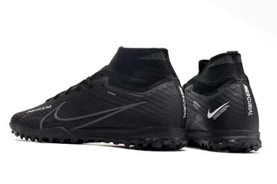 Nike Air Zoom Mercurial Superfly 10 Elite TF Artificial Turf Soccer Shoes - Black/White/Yellow