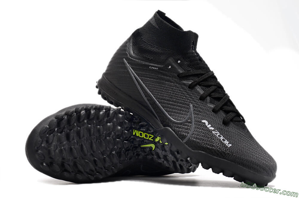 Nike Air Zoom Mercurial Superfly 10 Elite TF Artificial Turf Soccer Shoes - Black/White/Yellow 0