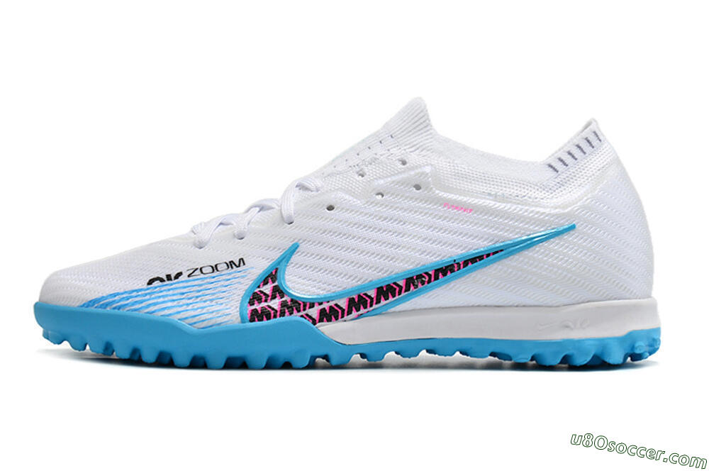 Nike Air Zoom Mercurial Vapor 16 Elite TF Artificial Turf Soccer Shoes - White/Red/Blue 2