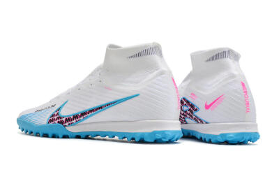 Nike Air Zoom Mercurial Superfly 10 Elite TF Artificial Turf Soccer Shoes - White/Blue/Red