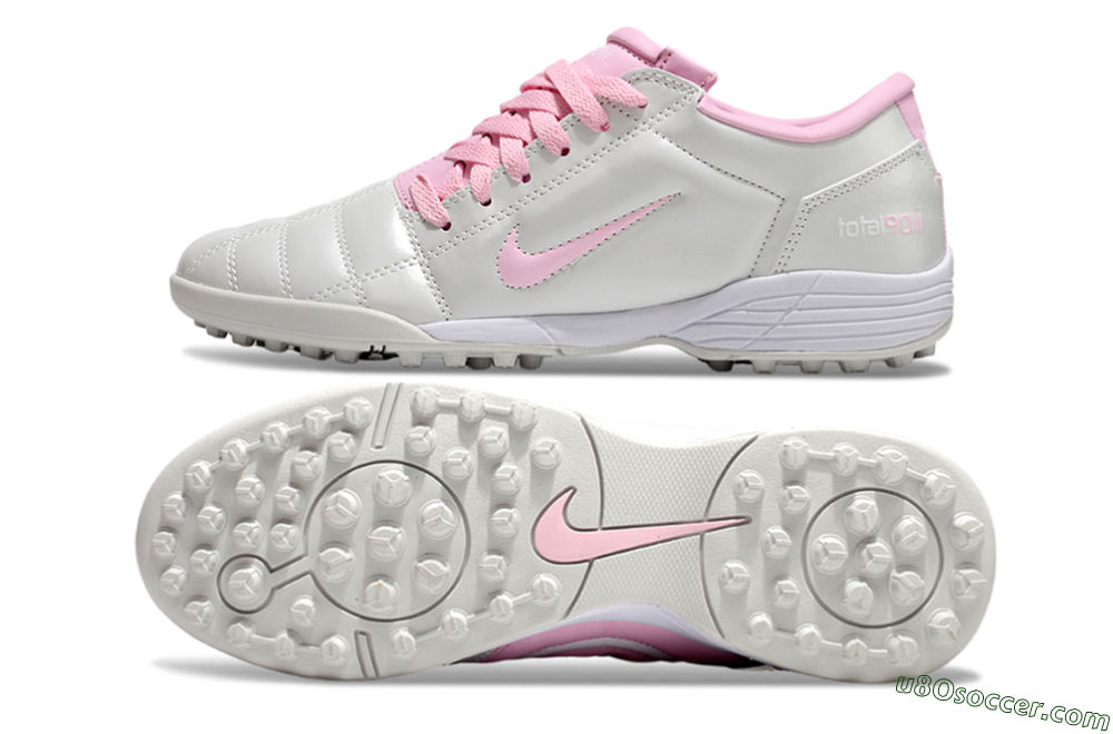 Nike Total 90 II TF Artificial Turf Soccer Shoes - Beige/Pink/White 0