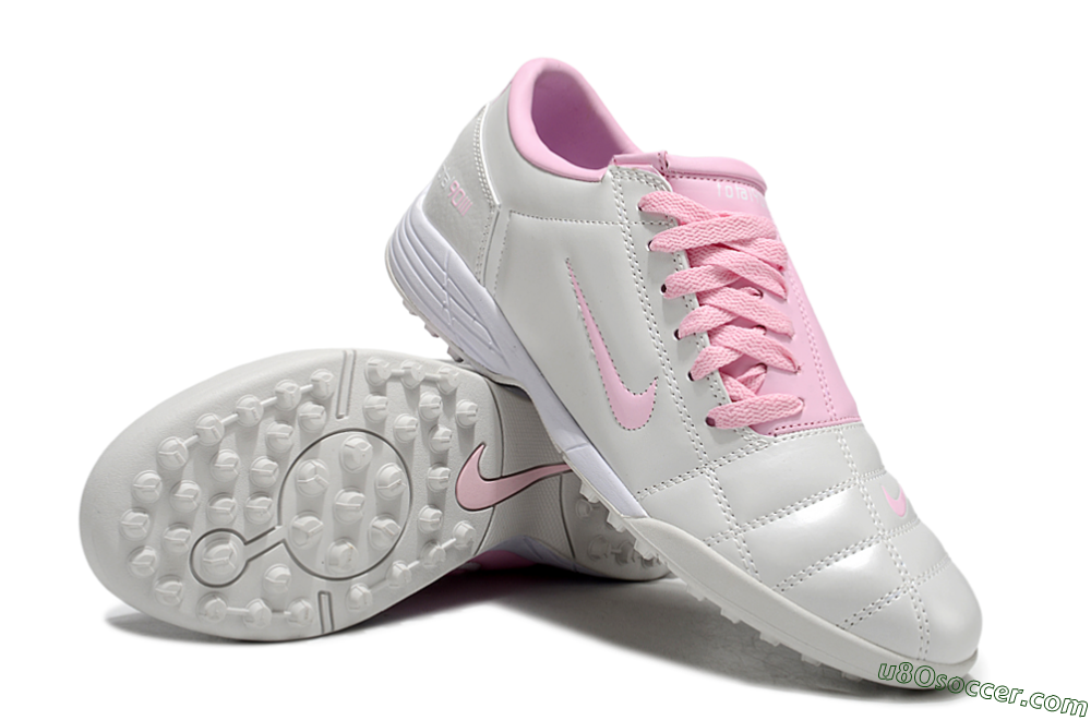Nike Total 90 II TF Artificial Turf Soccer Shoes - Beige/Pink/White 3