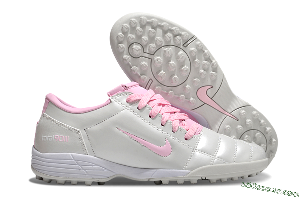 Nike Total 90 II TF Artificial Turf Soccer Shoes - Beige/Pink/White 1