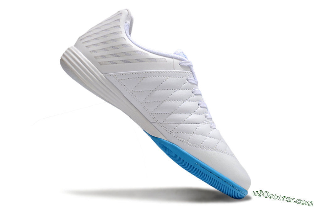 Nike Lunar Gato 2 IC Indoor & Futsal Soccer Shoes - White/Blue 5