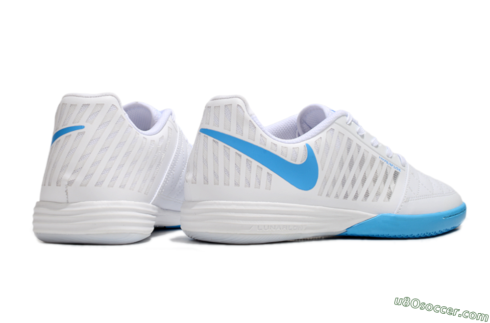 Nike Lunar Gato 2 IC Indoor & Futsal Soccer Shoes - White/Blue 7