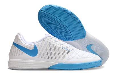 Nike Lunar Gato 2 IC Indoor & Futsal Soccer Shoes - White/Blue