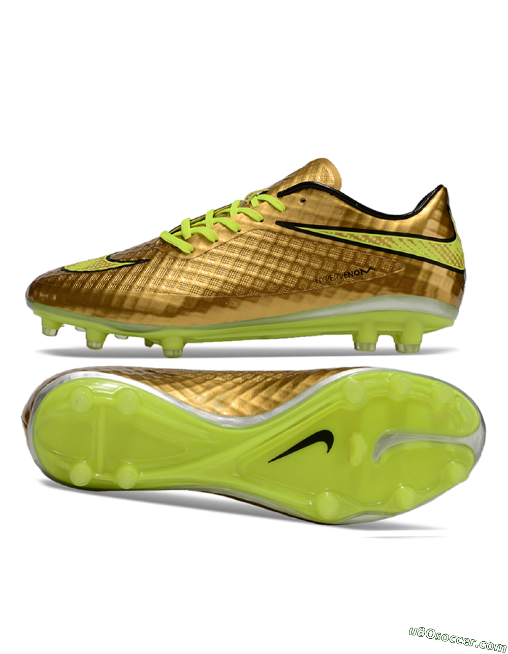 Nike Hypervenom Phantom FG Firm Ground Soccer Cleats - Gold/Yellow/Black 0