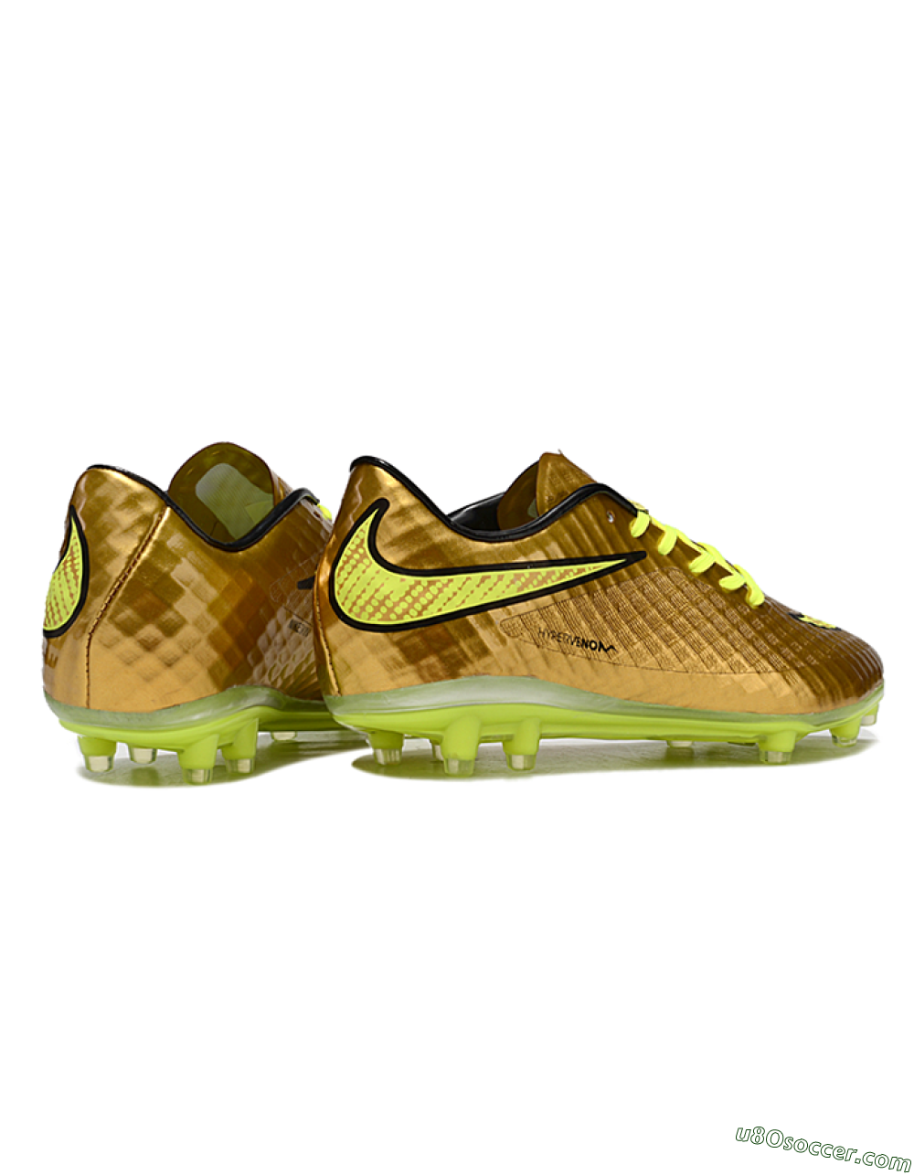 Nike Hypervenom Phantom FG Firm Ground Soccer Cleats - Gold/Yellow/Black 5