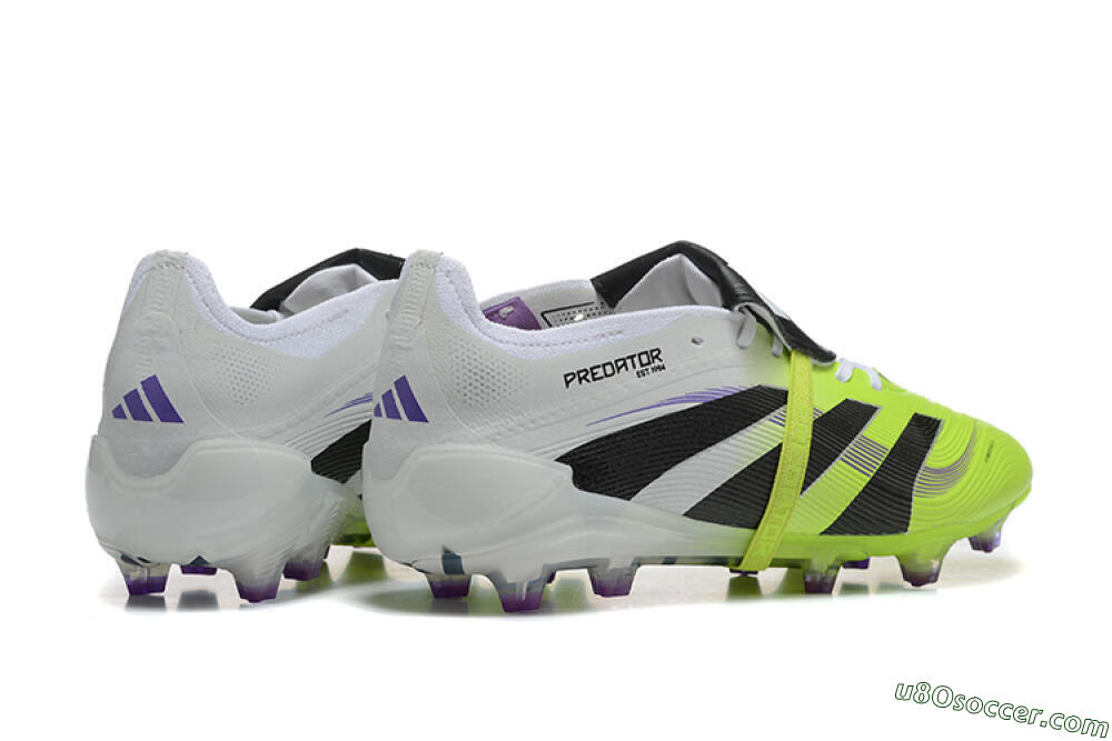 Adidas Predator 25 Elite Foldover Tongue FG Firm Ground Soccer Cleats - Yellow/Black 9