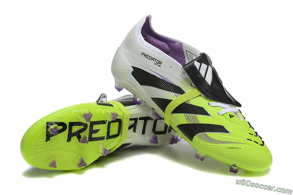 Adidas Predator 25 Elite Foldover Tongue FG Firm Ground Soccer Cleats - Yellow/Black 4