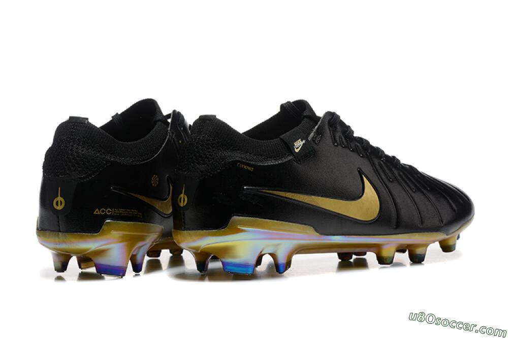 Nike Tiempo Legend 10 Elite FG Firm Ground Soccer Cleats - Black/Gold 9