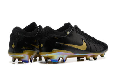 Nike Tiempo Legend 10 Elite FG Firm Ground Soccer Cleats - Black/Gold