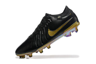 Nike Tiempo Legend 10 Elite FG Firm Ground Soccer Cleats - Black/Gold