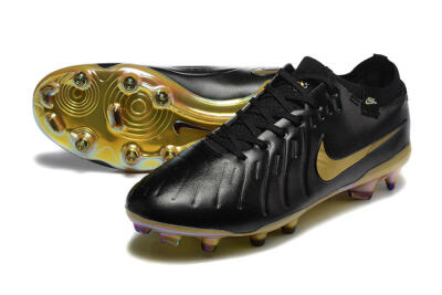 Nike Tiempo Legend 10 Elite FG Firm Ground Soccer Cleats - Black/Gold