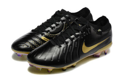 Nike Tiempo Legend 10 Elite FG Firm Ground Soccer Cleats - Black/Gold