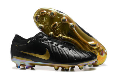 Nike Tiempo Legend 10 Elite FG Firm Ground Soccer Cleats - Black/Gold