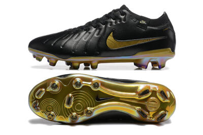 Nike Tiempo Legend 10 Elite FG Firm Ground Soccer Cleats - Black/Gold