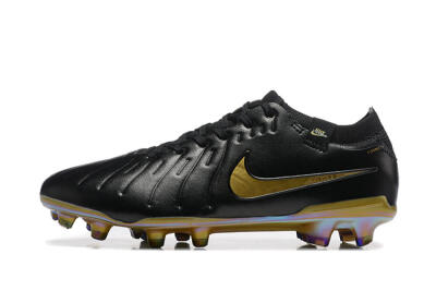 Nike Tiempo Legend 10 Elite FG Firm Ground Soccer Cleats - Black/Gold