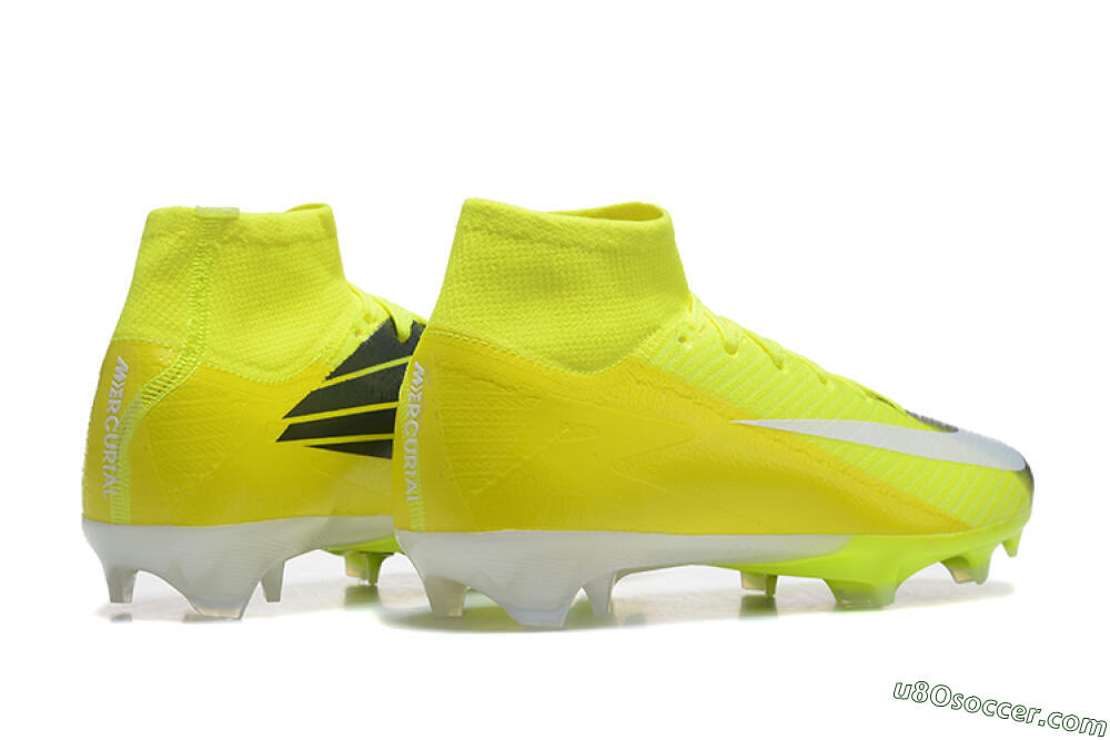 Nike Air Zoom Mercurial Superfly 10 Elite FG Firm Ground Soccer Cleats - Yellow/Black/White 9