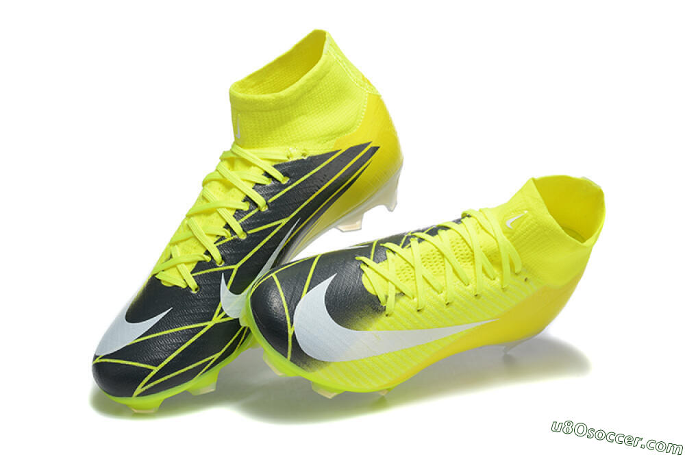 Nike Air Zoom Mercurial Superfly 10 Elite FG Firm Ground Soccer Cleats - Yellow/Black/White 6