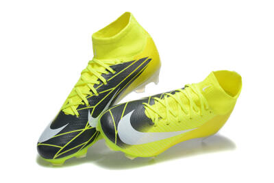 Nike Air Zoom Mercurial Superfly 10 Elite FG Firm Ground Soccer Cleats - Yellow/Black/White