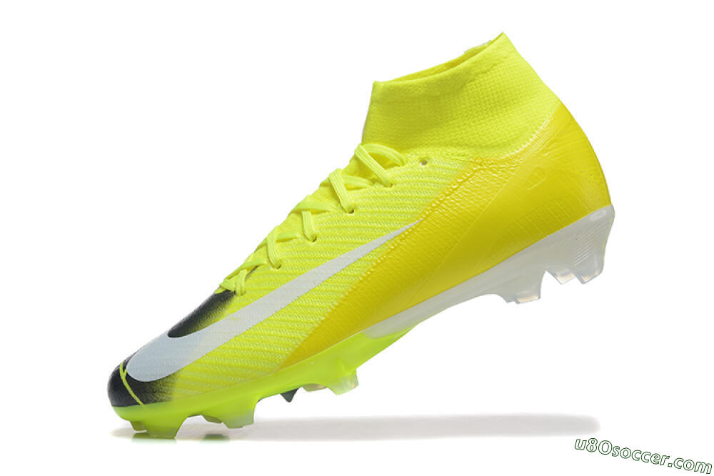 Nike Air Zoom Mercurial Superfly 10 Elite FG Firm Ground Soccer Cleats - Yellow/Black/White 8
