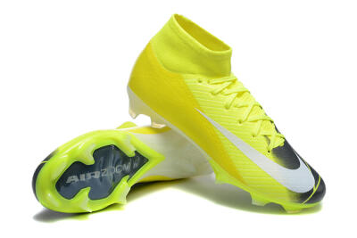 Nike Air Zoom Mercurial Superfly 10 Elite FG Firm Ground Soccer Cleats - Yellow/Black/White