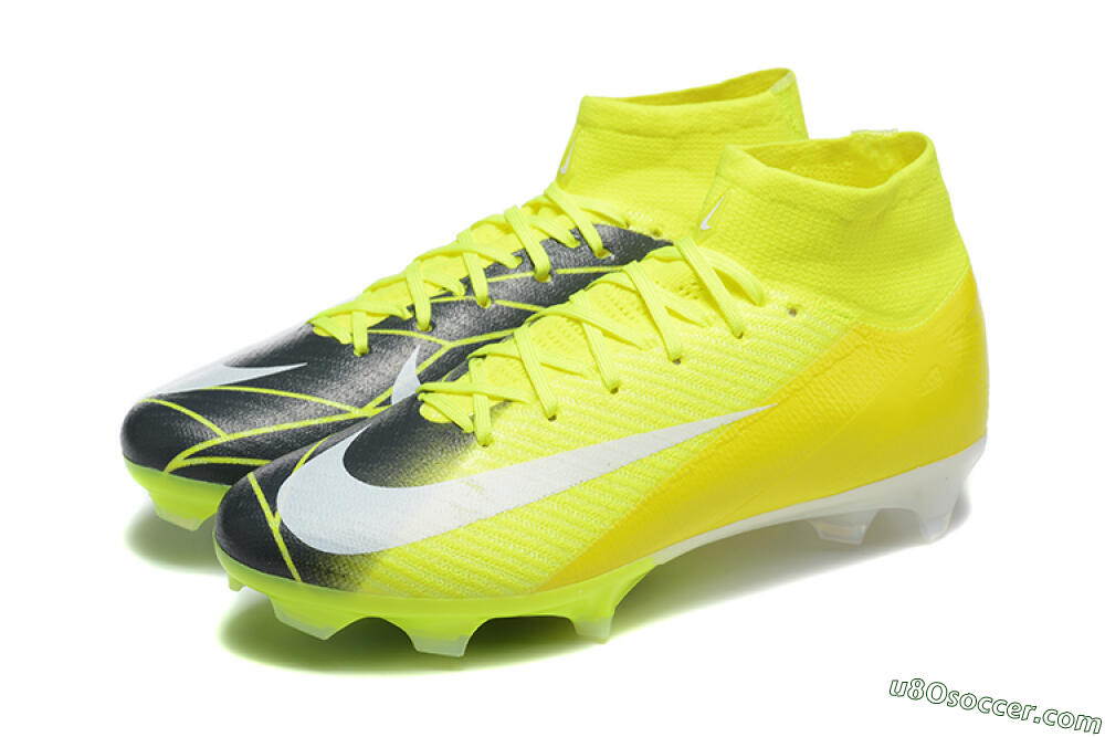 Nike Air Zoom Mercurial Superfly 10 Elite FG Firm Ground Soccer Cleats - Yellow/Black/White 5