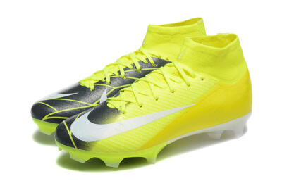 Nike Air Zoom Mercurial Superfly 10 Elite FG Firm Ground Soccer Cleats - Yellow/Black/White