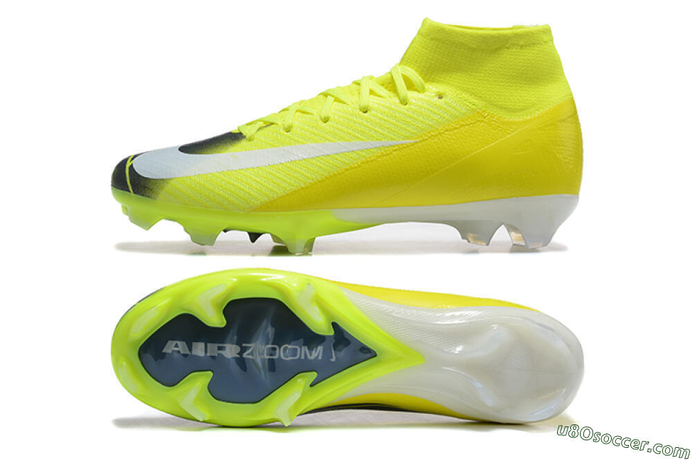 Nike Air Zoom Mercurial Superfly 10 Elite FG Firm Ground Soccer Cleats - Yellow/Black/White 0