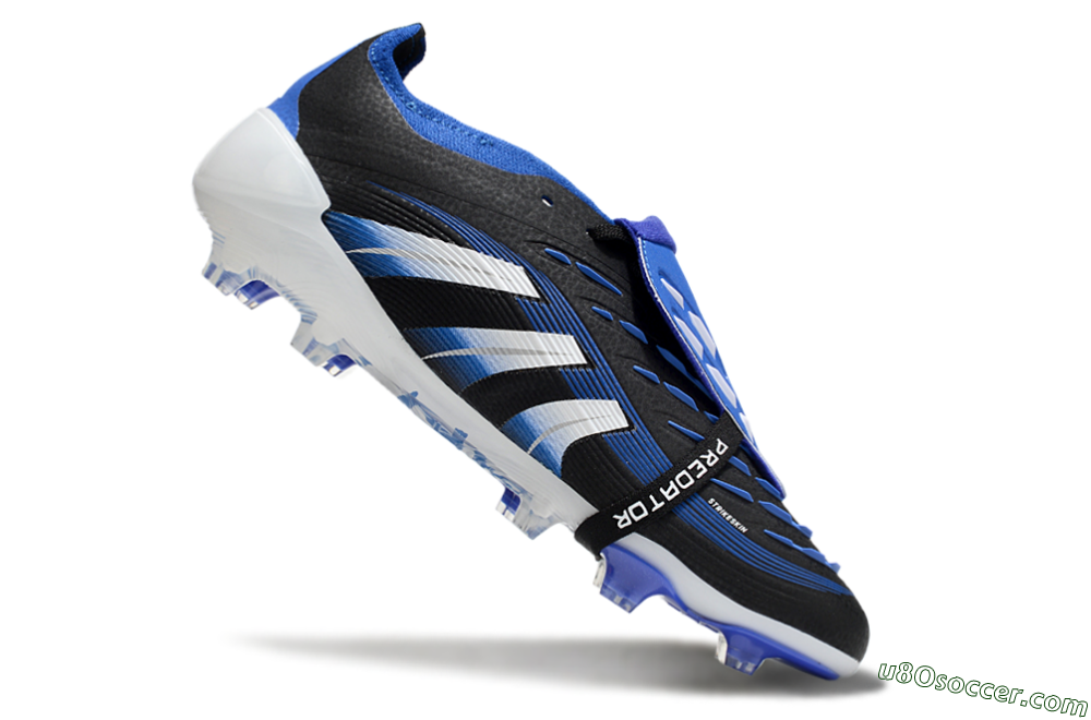 Adidas Predator 25 Elite Foldover Tongue FG Firm Ground Soccer Cleats - Black/Blue/White 4