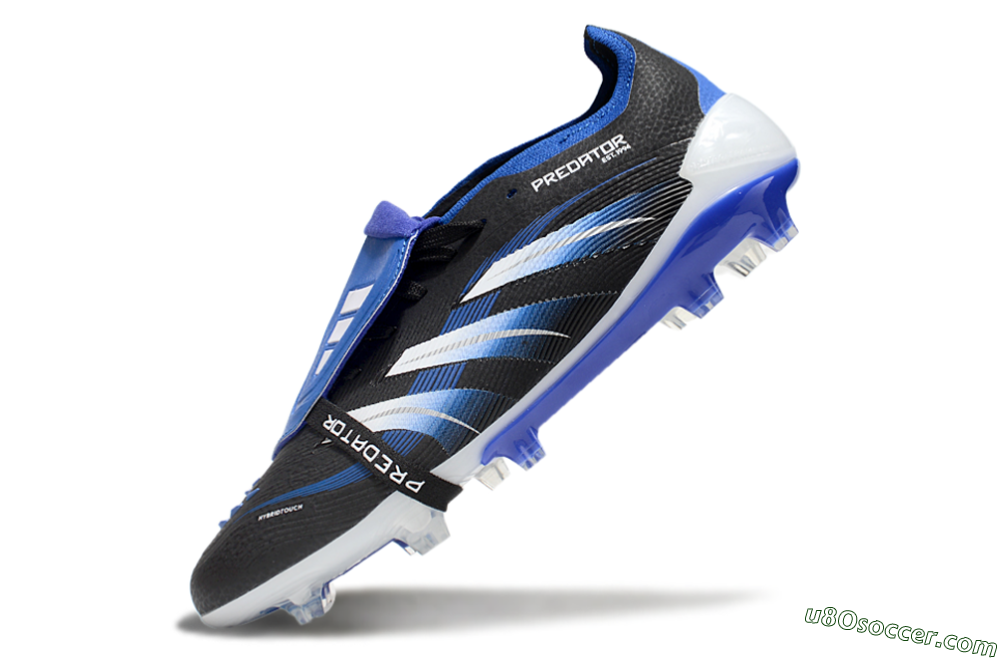 Adidas Predator 25 Elite Foldover Tongue FG Firm Ground Soccer Cleats - Black/Blue/White 5