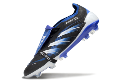 Adidas Predator 25 Elite Foldover Tongue FG Firm Ground Soccer Cleats - Black/Blue/White