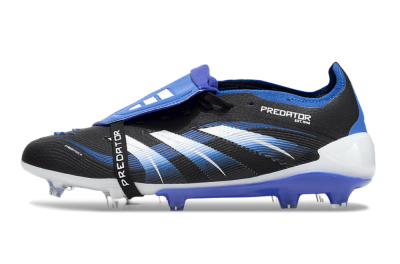 Adidas Predator 25 Elite Foldover Tongue FG Firm Ground Soccer Cleats - Black/Blue/White