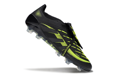 Adidas Predator 25 Elite Foldover Tongue FG Firm Ground Soccer Cleats - Black/Yellow