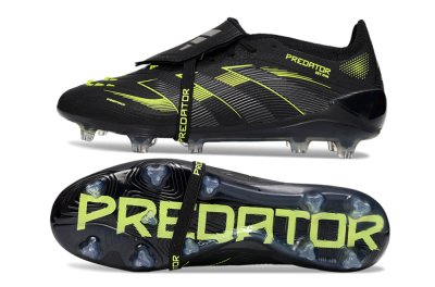 Adidas Predator 25 Elite Foldover Tongue FG Firm Ground Soccer Cleats - Black/Yellow