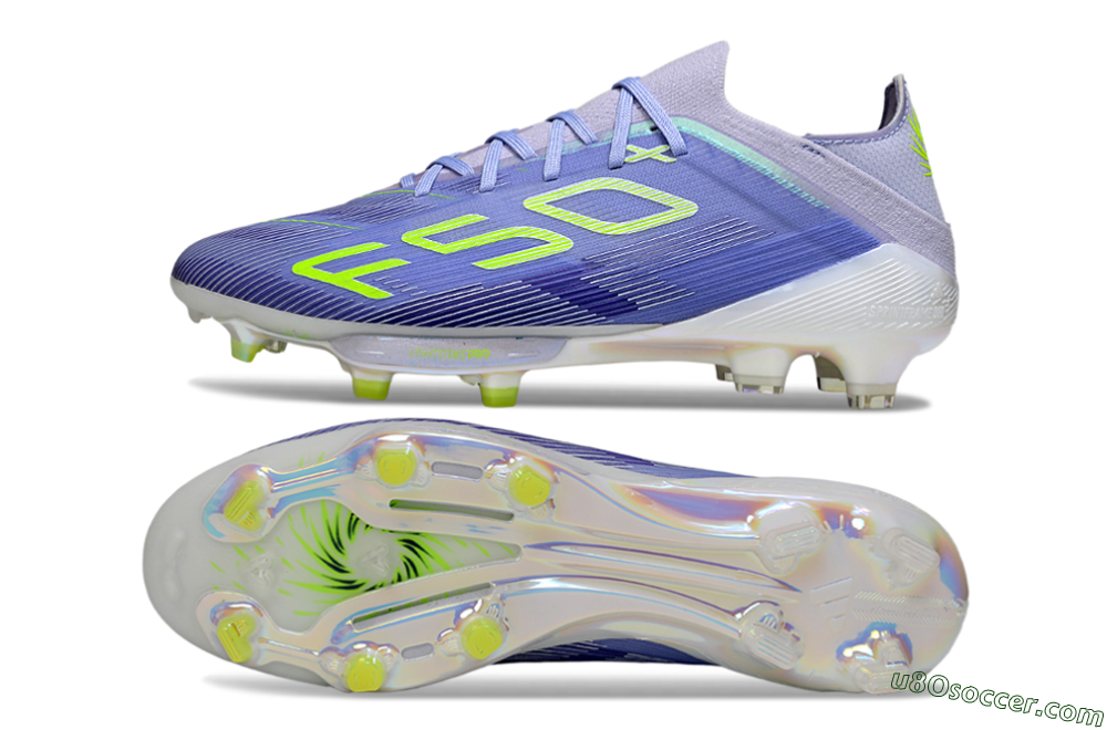 Adidas F50+ Elite Lightstrike Pro FG Firm Ground Soccer Cleats - Blue/Yellow 0