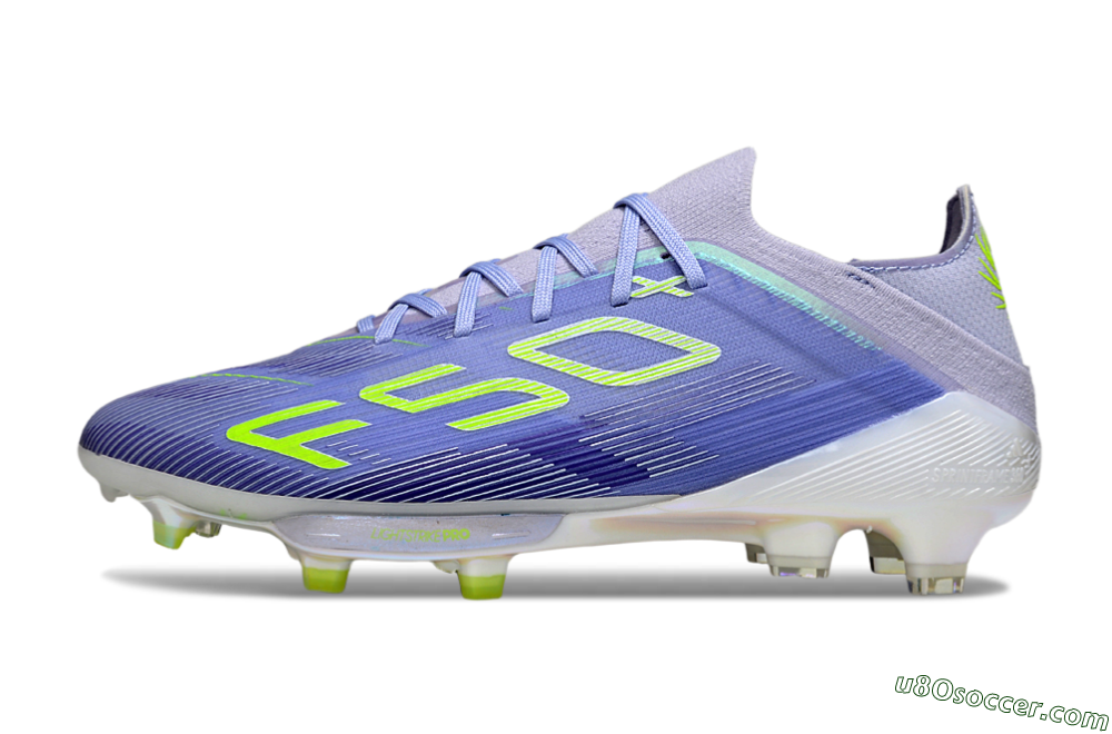 Adidas F50+ Elite Lightstrike Pro FG Firm Ground Soccer Cleats - Blue/Yellow 2