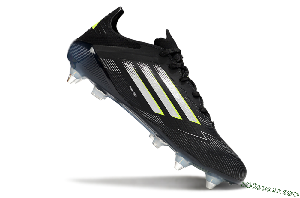 Adidas F50 Elite SG Soft Ground Soccer Cleats - Black/Silver/Yellow 4