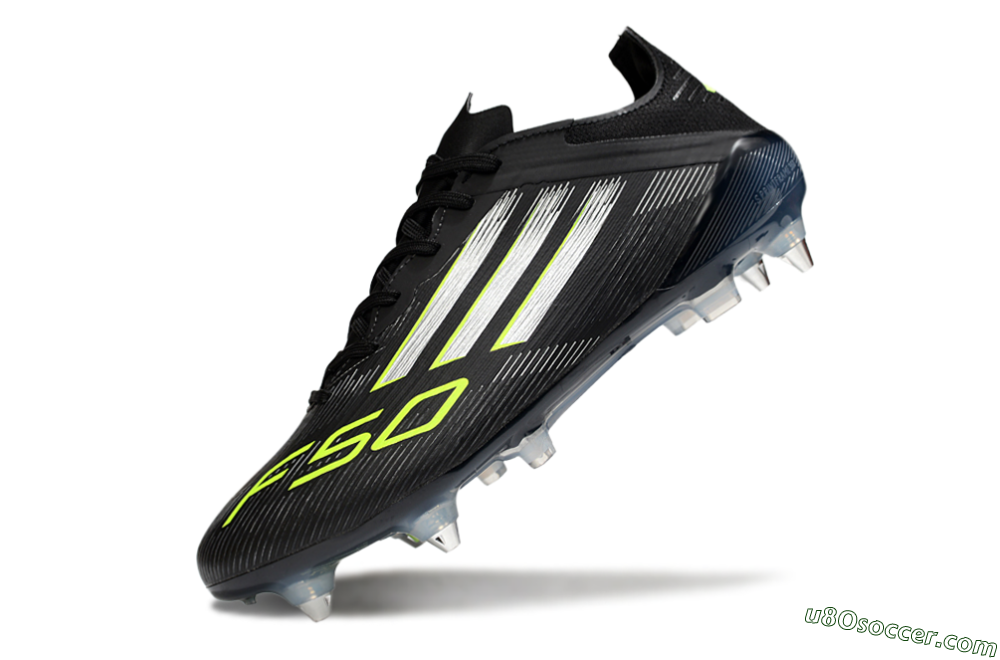Adidas F50 Elite SG Soft Ground Soccer Cleats - Black/Silver/Yellow 5