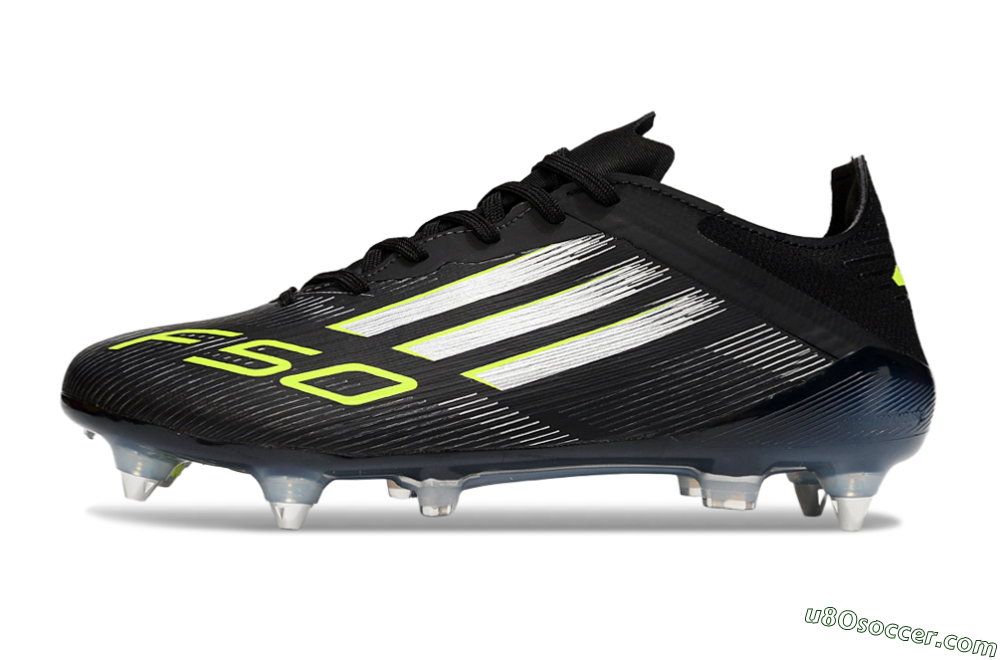 Adidas F50 Elite SG Soft Ground Soccer Cleats - Black/Silver/Yellow 2